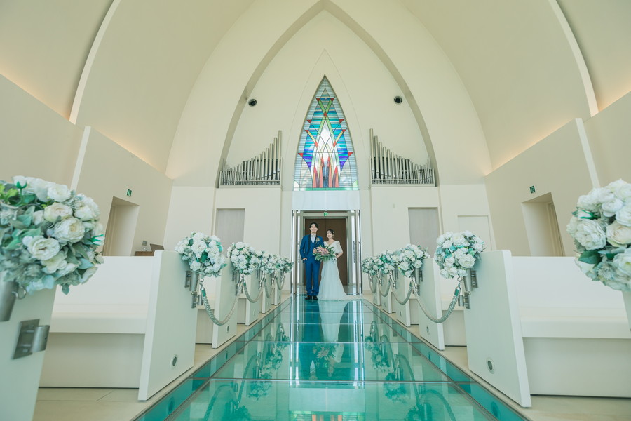 沖繩 艾葵露雀教堂 AQUALUCECHAPEL 婚攝